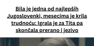 Nekoliko mjeseci skrivajući trudnoću, važila je za jednu od najljepših žena iz Jugoslavije.