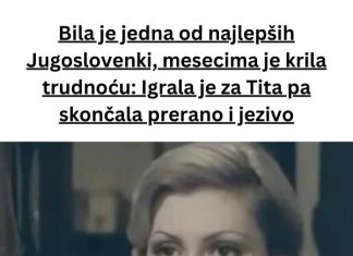 Nekoliko mjeseci skrivajući trudnoću, važila je za jednu od najljepših žena iz Jugoslavije.