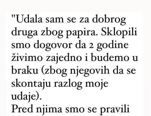 Zbog pravnih dokumenata sklopio sam brak s bliskim prijateljem, a nakon toga…