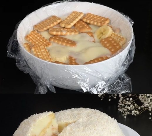 Brzo i jednostavno biskvit s bananama bez pečenja spreman za samo 10 minuta!