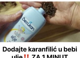 Pripremite se da vas u roku od samo minute iznenadi rezultat kada se klinčići dodaju ulju za bebe.