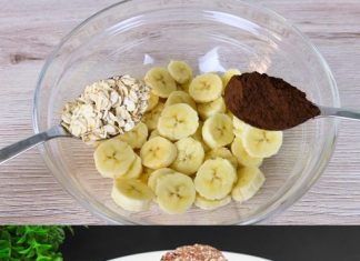 Pomiješajte banane sa zobi i kakaom u prahu! bićete iznenađeni! bez belog šećera! bez brašna! nema ulja! bez glutena