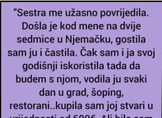 Proživio sam ogromnu bol koju mi je uzrokovala moja sestra.