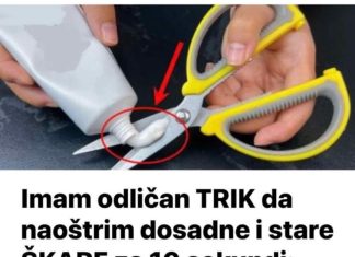 U samo 10 sekundi posjedujem nevjerojatnu tehniku brzog oštrenja tupih i ostarjelih škara, što rezultira nevjerojatno oštrim rubom.