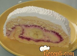 Rolat sa bananama – dekorativan i ukusan, pravi se brzo, a još brže smaže