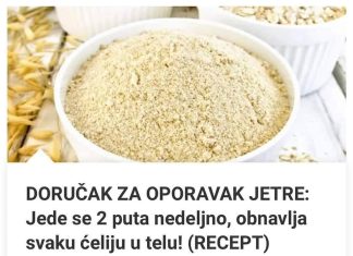 DORUČAK ZA OPORAVAK JETRE: Konzumirajte dva puta tjedno za pomlađivanje svake stanice u vašem tijelu! (RECEPT)