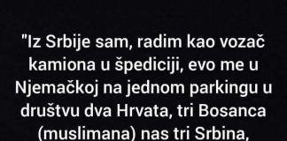 “Rodom sam iz Srbije, radim kao vozač kamiona”