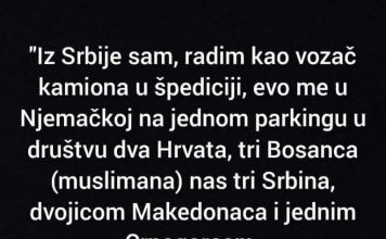 “Rodom sam iz Srbije, radim kao vozač kamiona”