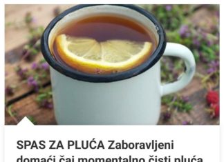 SPAS ZA PLUĆA Zaboravljeni domaći čaj momentalno čisti pluća i zaustavlja kašalj preko noći