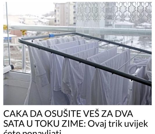 CAKA DA OSUŠITE VEŠ ZA DVA SATA U TOKU ZIME: Ovaj trik uvijek ćete ponavljati