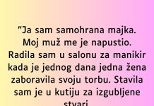 “Ja sam samohrana majka…”