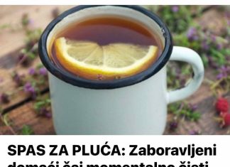 SPAS ZA PLUĆA Zaboravljeni domaći čaj momentalno čisti pluća i zaustavlja kašalj preko noći