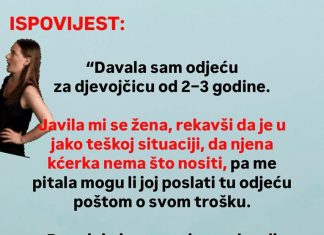 “Davala sam odjeću za djevojčicu od 2–3 godine”