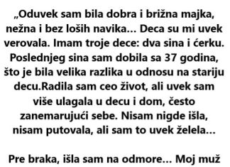 Ostavila sam sve, uselila se u garsonjeru, sa jednim koferom:
