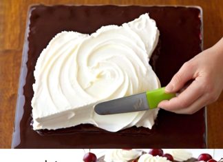 KLASIČNA ŠVARCVALD T0RTA PRETV0RENA U K0LAČ… sočan Č0K0LADNI biskvit, sveže višnje i vazdušasti šlag