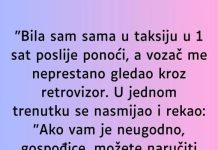 “Bila sam sama u taksiju…”