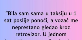 “Bila sam sama u taksiju…”