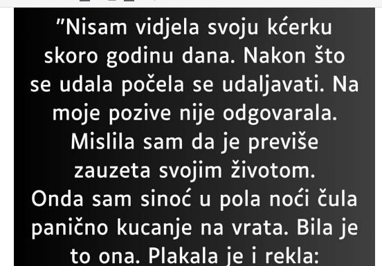 “Nisam vidjela svoju kćerku skoro godinu dana