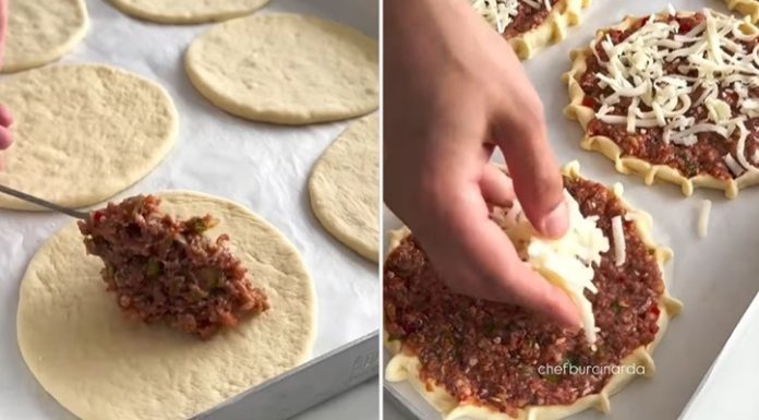 📌 TIJESTO GOTOVO ZA 15 MINUTA…Mini pice sa mljevenim mesom i sirom…❗