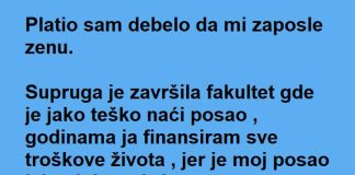 Platio da ŽENA dobije POSAO ali to mu se ŽESTOKO obilo o GLAVU!
