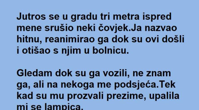 Spasio je ČOVEKA na ulici ali kada je SHVATIO ko je ON nije mogao da VERUJE da se ŽIVOT tako poigrao sa njim…