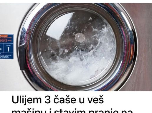 Ulijem samo tri case u ves masinu i stavim na 90 stupnjeva!!