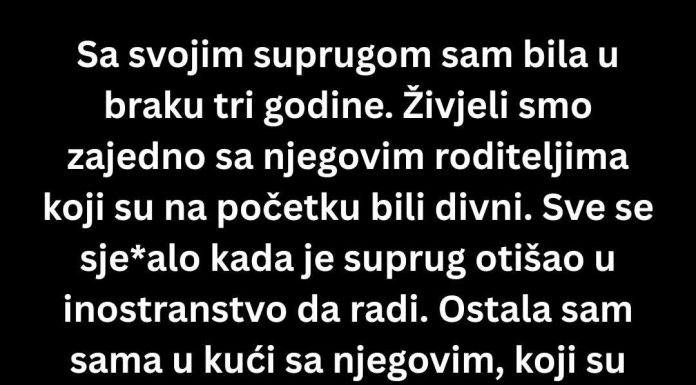 Kada je MUŽ otišao ZA inostranstvo krenuo je PRAVI pakao za nju a RAZLOG je ŠOK!