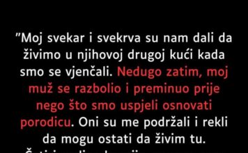 Ostala je DA ŽIVI u muževoj kući nakon što je PREMINUO ali posle par GODINA usledio je