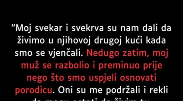 Ostala je DA ŽIVI u muževoj kući nakon što je PREMINUO ali posle par GODINA usledio je