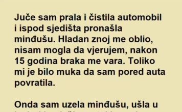 “Juče sam prala i čistila automobil i ispod sjedišta pronašla minđušu”
