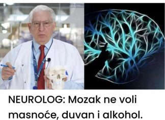 Kao neurolog, važno je napomenuti da mozak ima averziju prema masti, duhanu i alkoholu.