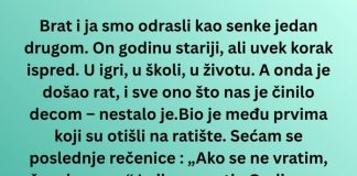 U ratu sam izgubio brata – a onda mi je sin, godinama kasnije, doneo pismo koje nikad nisam pročitao.“