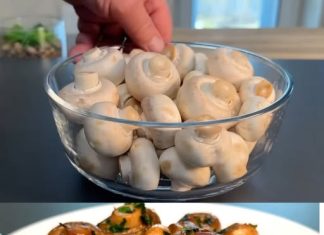 GLJIVE KUHANE NA PARI U BIJELOM LUKU I MASLACU SA SVJEŽIM PERŠUNOM