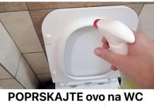 Na WC dasku nanesite tanki sloj ove smjese i pričekajte 10 minuta. Sve ružne žute mrlje će nestati!