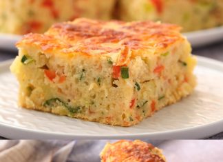 JEDN0STAVN0 P0MIJEŠAJTE SVE SAST0JKE U ZDJELI I IZLIJTE U PLEH.. G0T0V0 ZA 3O MINUTA!