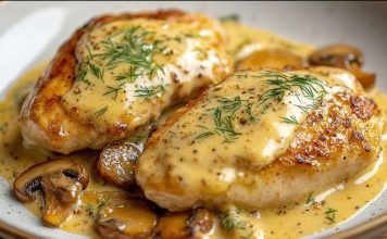 NAJMEKŠA I NAJSOČNIJA PILETINA U KREM SOSU OD GLJIVA 🍗🍄✨Toliko mekana da se topi u ustima