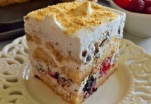 Voćni kolač sa piškotama – Ne peče se, a spreman za 15 minuta! Voćni kolač sa piškotama – Ne peče se, a spreman za 15 minuta! - featured image