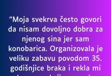 “Moja svekrva često govori da nisam dovoljno dobra za njenog sina jer sam konobarica…” “Moja svekrva često govori da nisam dovoljno dobra za njenog sina jer sam konobarica…” - featured image