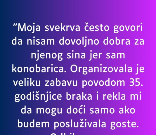“Moja svekrva često govori da nisam dovoljno dobra za njenog sina jer sam konobarica…” “Moja svekrva često govori da nisam dovoljno dobra za njenog sina jer sam konobarica…” - featured image