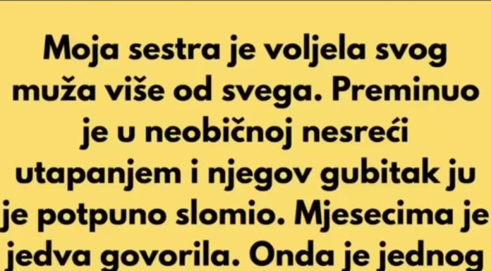 Moja sestra je voljela svog muža više od svega. Preminuo je u neobičnoj nesreći utapanjem i njegov gubitak ju je potpuno slomio…