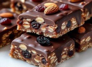 Priprema ovih energetskih pločica je izuzetno jednostavna – nije potreban mikser! Savršena su poslastica za brzi podsticaj energije ili zdrava užina u pokretu. Priprema ovih energetskih pločica je izuzetno jednostavna – nije potreban mikser! Savršena su poslastica za brzi podsticaj energije ili zdrava užina u pokretu. - featured image