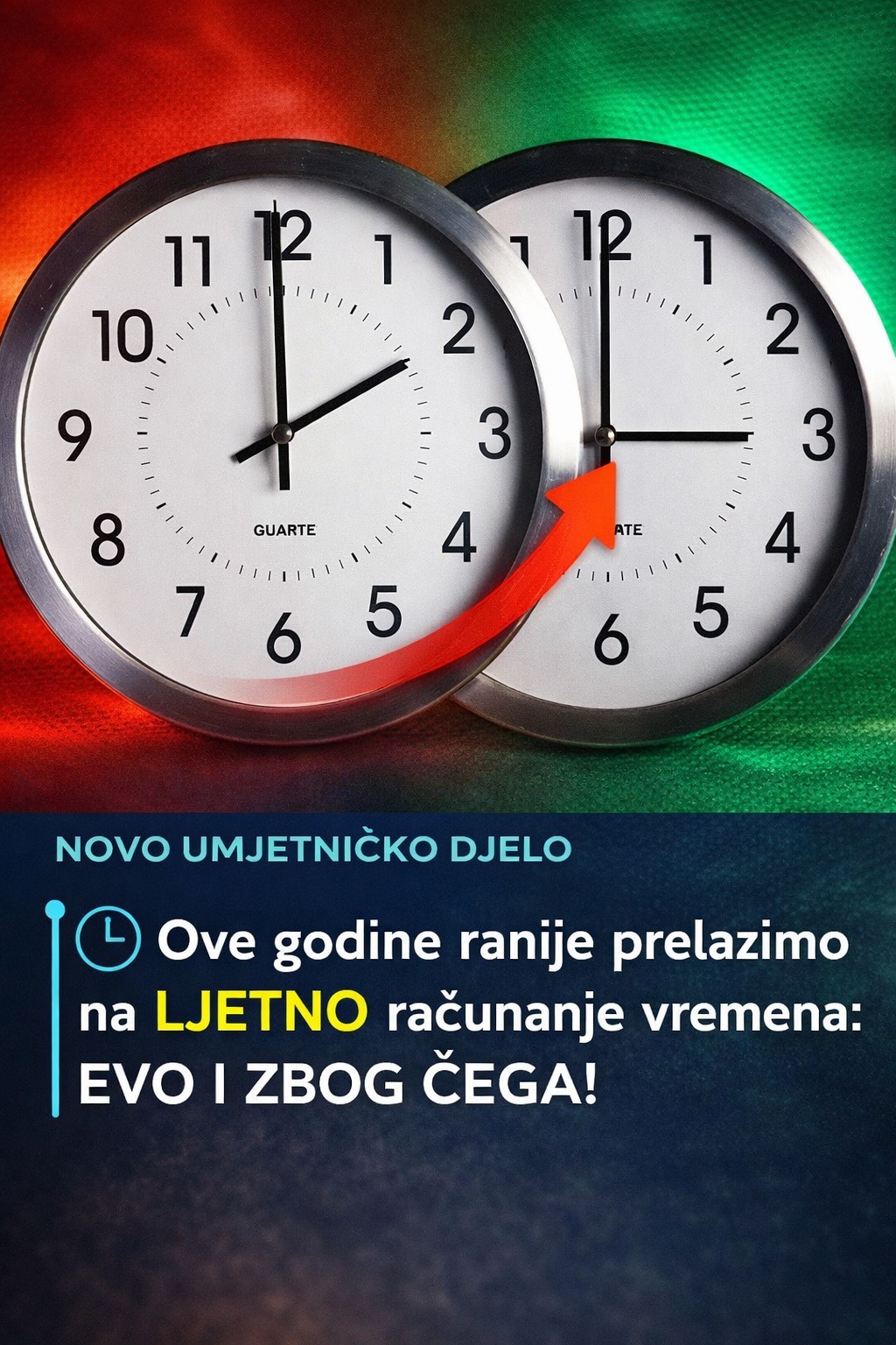 Ove godine ranije prelazimo na ljetno računanje vremena: evo I zbog čega! - featured image Ove godine ranije prelazimo na ljetno računanje vremena: evo I zbog čega! - featured image