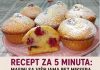 RECEPT ZA 5 MINUTA: Mafini sa višnjama za 5 minuta, mera na šolje!!! RECEPT ZA 5 MINUTA: Mafini sa višnjama za 5 minuta, mera na šolje!!! - featured image