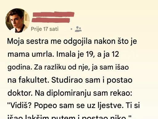 Nakon majčine smrti imala je samo 19 godina, ali je odustala od svojih snova kako bi spasila bratovo djetinjstvo Nakon majčine smrti imala je samo 19 godina, ali je odustala od svojih snova kako bi spasila bratovo djetinjstvo - featured image
