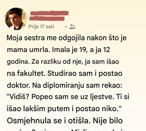 Nakon majčine smrti imala je samo 19 godina, ali je odustala od svojih snova kako bi spasila bratovo djetinjstvo Nakon majčine smrti imala je samo 19 godina, ali je odustala od svojih snova kako bi spasila bratovo djetinjstvo - featured image